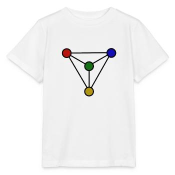 Conception chimique en triangle - T-shirt bio MINI CREATOR Stanley/Stella Enfant - blanc - Devant - Maike (125cm)