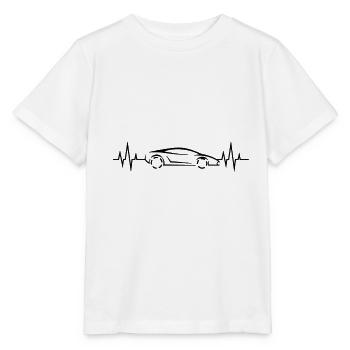 Heartbeat - Heartbeat / Sports Car - Stanley/Stella MINI CREATOR Kids’ T-Shirt - white - Front - Maike (125cm)