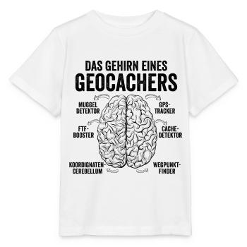 Geocaching - Das Gehirn eines Geocachers - Stanley/Stella Kinder T-Shirt MINI CREATOR  - Weiß - Vorne - Maike (125cm)