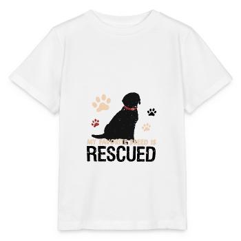 Dog dogs rescue shelter love gift - Stanley/Stella MINI CREATOR Kids’ T-Shirt - white - Front - Maike (125cm)