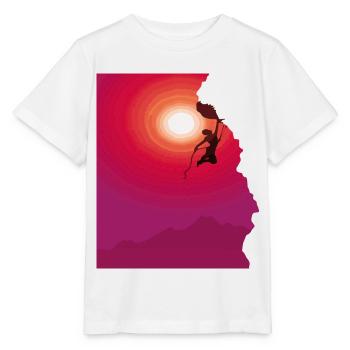 Cadeau d'alpinisme au lever du soleil - T-shirt bio MINI CREATOR Stanley/Stella Enfant - blanc - Devant - Maike (125cm)