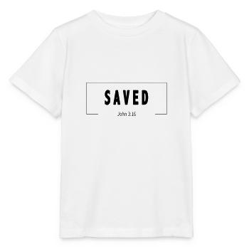 Saved & Christian Clothing | Salvation - Stanley/Stella MINI CREATOR Kids’ T-Shirt - white - Front - Maike (125cm)