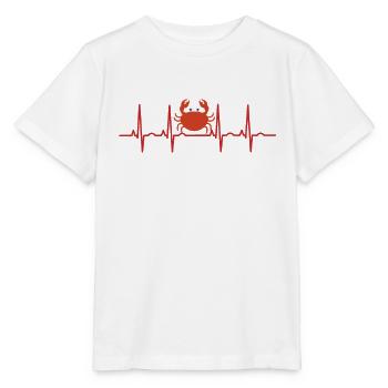 Crustacés pouls ECG - T-shirt bio MINI CREATOR Stanley/Stella Enfant - blanc - Devant - Maike (125cm)