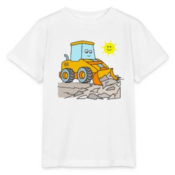 Radlader Bagger - Stanley/Stella Kinder T-Shirt MINI CREATOR  - Weiß - Vorne - Maike (125cm)