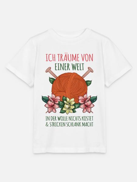 Stricken Häkeln Näherin Wolle Hobby - Stanley/Stella Kinder T-Shirt MINI CREATOR  - Weiß