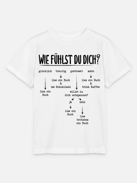 Wie Fühlst Du Dich? Buch Bücherwurm Bücher Lesen - Stanley/Stella Kinder T-Shirt MINI CREATOR  - Weiß