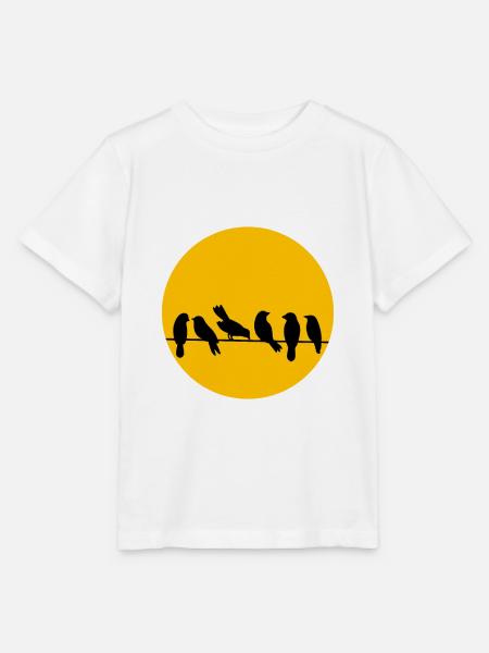 Vögel auf der Leitung - Stanley/Stella Kinder T-Shirt MINI CREATOR - Weiß