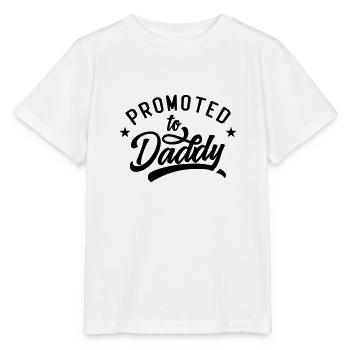 Future dad promotes dad dad to dad - Stanley/Stella MINI CREATOR Kids’ T-Shirt - white - Front - Maike (125cm)