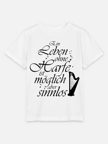 Harfe Instrument Harfenspielerin Harp Player - Stanley/Stella Kinder T-Shirt MINI CREATOR  - Weiß