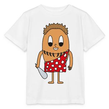 Stone age man egg - Stanley/Stella MINI CREATOR Kids’ T-Shirt - white - Front - Maike (125cm)