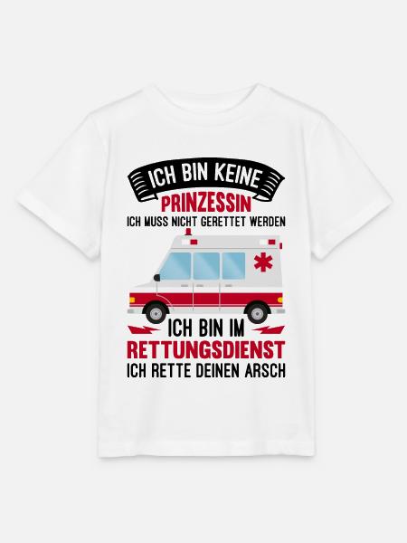 Rettungsdienst Sanitäterin Notärztin Ich rette dei - Stanley/Stella Kinder T-Shirt MINI CREATOR - Weiß
