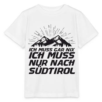 Südtirol Italien Berge Schnee Winterurlaub - Stanley/Stella Kinder T-Shirt MINI CREATOR  - Weiß - Vorne - Maike (125cm)