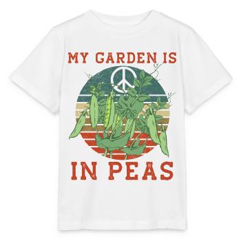 Pois petits pois drôle jardin de pois disant cadeau - T-shirt bio MINI CREATOR Stanley/Stella Enfant - blanc - Devant - Maike (125cm)