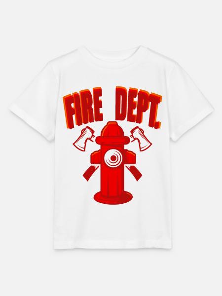 Fire Dept. Feuerwehrmann Hydrant - Stanley/Stella Kinder T-Shirt MINI CREATOR - Weiß