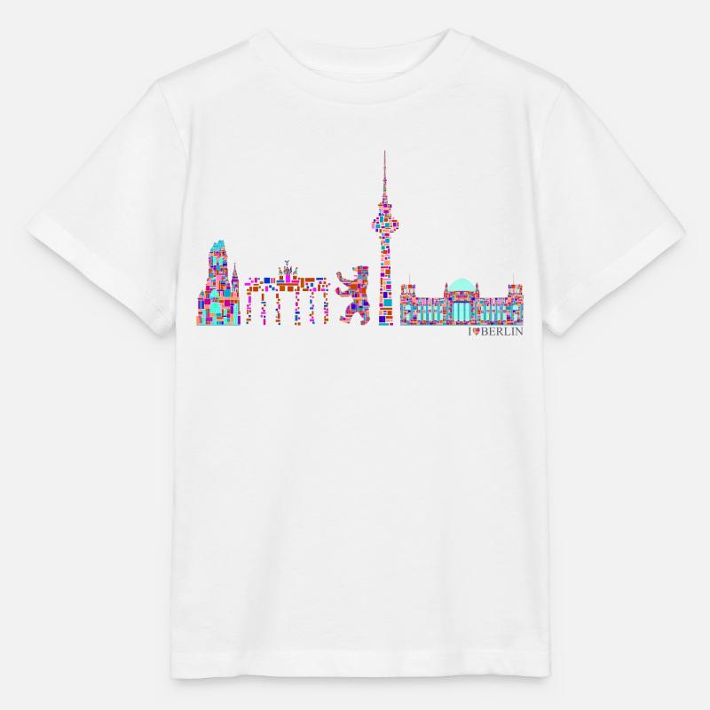 Berlin T-Shirt - Berlin Skyline Shirt - I Love - Stanley/Stella Kinder T-Shirt MINI CREATOR  - Weiß