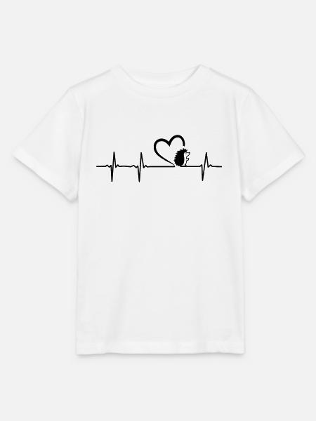 Igel Heartbeat mit Herz Herzschlag EKG Geschenk - Stanley/Stella Kinder T-Shirt MINI CREATOR - Weiß