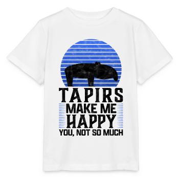 Tapire machen mich glücklich Säugetier Spruch - Stanley/Stella Kinder T-Shirt MINI CREATOR  - Weiß - Vorne - Maike (125cm)