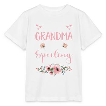 La future grand-mère Omi Fleurs Grands-parents les plus grands - T-shirt bio MINI CREATOR Stanley/Stella Enfant - blanc - Devant - Maike (125cm)
