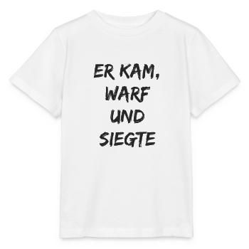 Boule - Er kam warf und siegte - Stanley/Stella Kinder T-Shirt MINI CREATOR  - Weiß - Vorne - Maike (125cm)