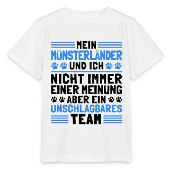 Kleiner Münsterländer und Ich Jagdhund Besitzer - Stanley/Stella Kinder T-Shirt MINI CREATOR  - Weiß - Vorne - Maike (125cm)