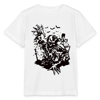 Corbeau peste d’horreur - T-shirt bio MINI CREATOR Stanley/Stella Enfant - blanc - Devant - Maike (125cm)