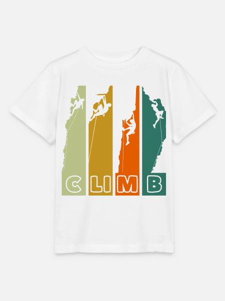 Climb Bergsteigen Klettern Retro - Stanley/Stella Kinder T-Shirt MINI CREATOR  - Weiß