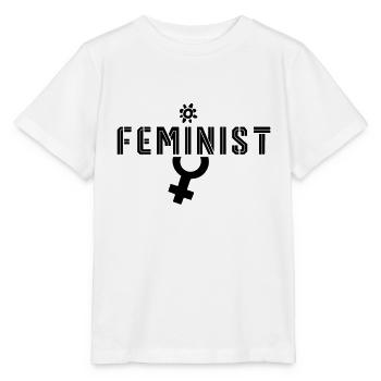 Feminist Feminism Feminist Feminist - Stanley/Stella MINI CREATOR Kids’ T-Shirt - white - Front - Maike (125cm)