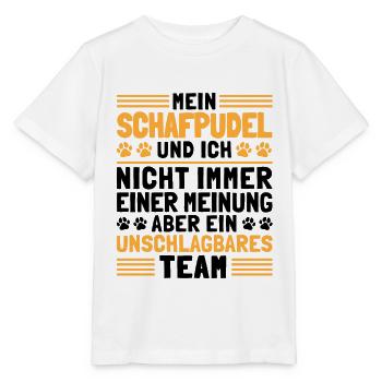Mein Schafpudel und Ich Hütehund Hütepudel - Stanley/Stella Kinder T-Shirt MINI CREATOR  - Weiß - Vorne - Maike (125cm)