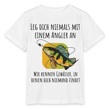 Das Leben ist besser mit Angeln - Angler - Stanley/Stella Kinder T-Shirt MINI CREATOR  - Weiß - Vorne - Maike (125cm)