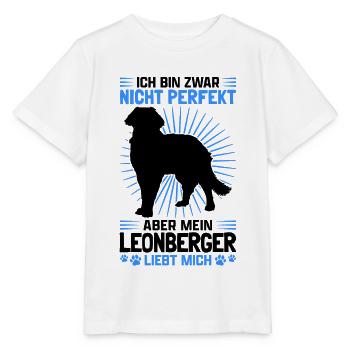 Mein Leonberger liebt mich Leonberg Hund - Stanley/Stella Kinder T-Shirt MINI CREATOR  - Weiß - Vorne - Maike (125cm)