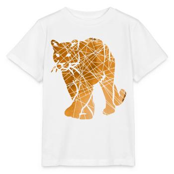 Hunting Panther - Stanley/Stella Kinder T-Shirt MINI CREATOR  - Weiß - Vorne - Maike (125cm)