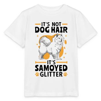 Samoyed Glitter Sled Dog Samoyeds - Stanley/Stella MINI CREATOR Kids’ T-Shirt - white - Front - Maike (125cm)