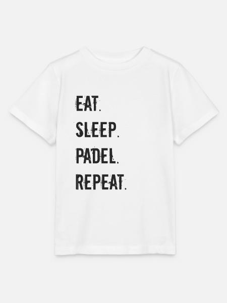 Padel Tennis - eat sleep padel repeat - Stanley/Stella Kinder T-Shirt MINI CREATOR - Weiß