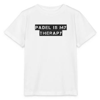 Padel Tennis - Padel is my therapy - Stanley/Stella Kinder T-Shirt MINI CREATOR  - Weiß - Vorne - Maike (125cm)