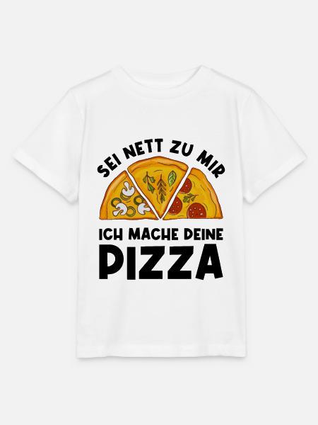 Sei Nett Zu Mir Ich Mache Deine Pizza Pizzabäcker - Stanley/Stella Kinder T-Shirt MINI CREATOR  - Weiß