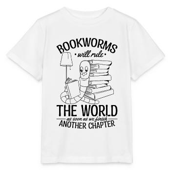 Bücherwürmer werden die Welt regieren, sobald sie - Stanley/Stella Kinder T-Shirt MINI CREATOR  - Weiß - Vorne - Maike (125cm)