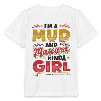 Ich bin ein Mädchen aus Schlamm und Mascara - Stanley/Stella Kinder T-Shirt MINI CREATOR  - Weiß - Vorne - Maike (125cm)