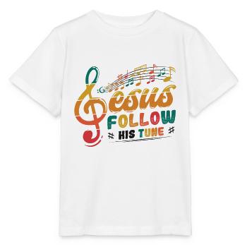 Jesus, clef, music, religious. - Stanley/Stella MINI CREATOR Kids’ T-Shirt - white - Front - Maike (125cm)