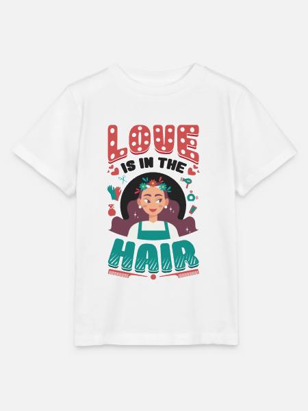 Liebe ist im Haar, Barber, Hairstylist. - Stanley/Stella Kinder T-Shirt MINI CREATOR - Weiß