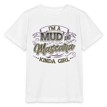 Ich bin ein Mädchen aus Schlamm und Mascara - Stanley/Stella Kinder T-Shirt MINI CREATOR  - Weiß - Vorne - Maike (125cm)