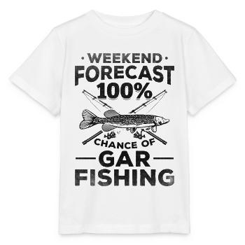 Garfishing I Wochenend-Prognose 100% Chance auf - Stanley/Stella Kinder T-Shirt MINI CREATOR  - Weiß - Vorne - Maike (125cm)