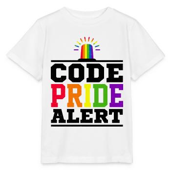 Code Pride Alert Bisexual Lesbian Love Asexual Tra - Stanley/Stella Kinder T-Shirt MINI CREATOR  - Weiß - Vorne - Maike (125cm)