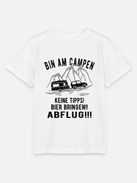 Lustiges Wohnwagen Campen - Stanley/Stella Kinder T-Shirt MINI CREATOR  - Weiß