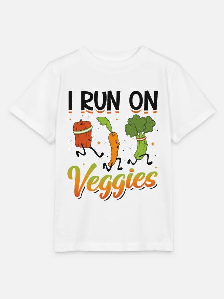 Ich renne für Veggies - Stanley/Stella Kinder T-Shirt MINI CREATOR - Weiß