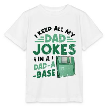 Ich behalte alle Witze meines Vaters. - Stanley/Stella Kinder T-Shirt MINI CREATOR  - Weiß - Vorne - Maike (125cm)