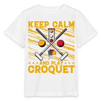 Keep calm and play Croquet - Stanley/Stella Kinder T-Shirt MINI CREATOR  - Weiß - Vorne - Maike (125cm)