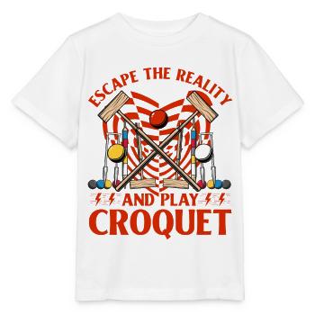 Escape the reality and play Croquet - Stanley/Stella Kinder T-Shirt MINI CREATOR  - Weiß - Vorne - Maike (125cm)