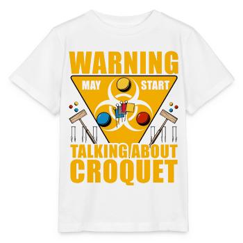 Warning may start talking about Croquet - Stanley/Stella Kinder T-Shirt MINI CREATOR  - Weiß - Vorne - Maike (125cm)