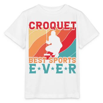 Croquetbest Sports Ever - Stanley/Stella Kinder T-Shirt MINI CREATOR  - Weiß - Vorne - Maike (125cm)