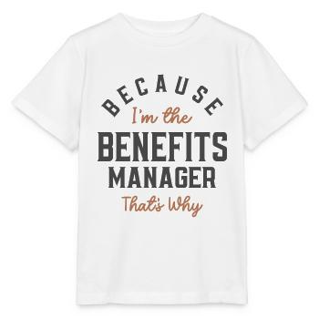 Avantages sociaux Gestionnaire Emploi Profession - T-shirt bio MINI CREATOR Stanley/Stella Enfant - blanc - Devant - Maike (125cm)